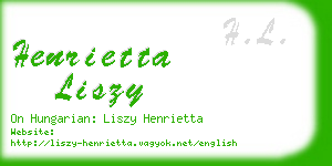 henrietta liszy business card